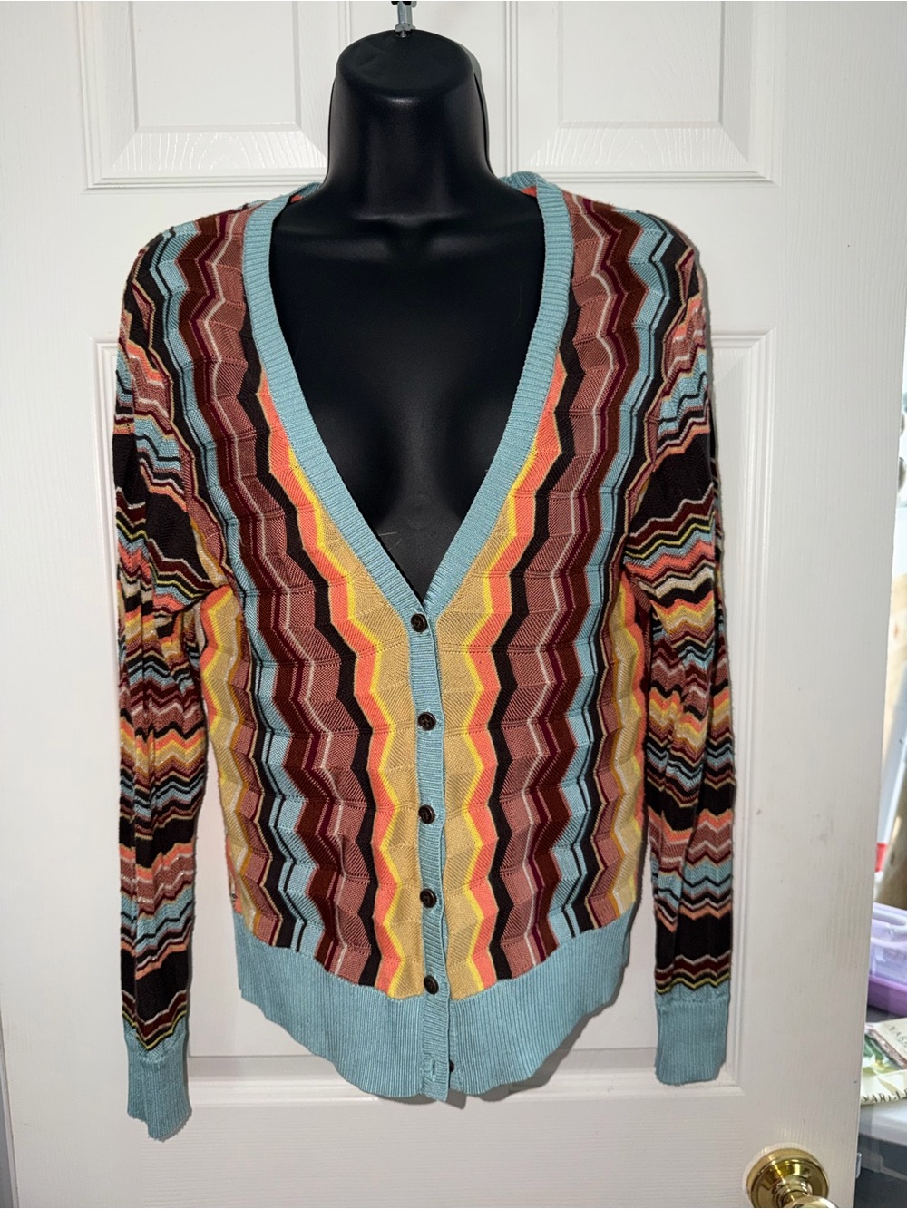 Missoni Target 20th Anniversary Chevron Button Front Cardigan Zig Zag